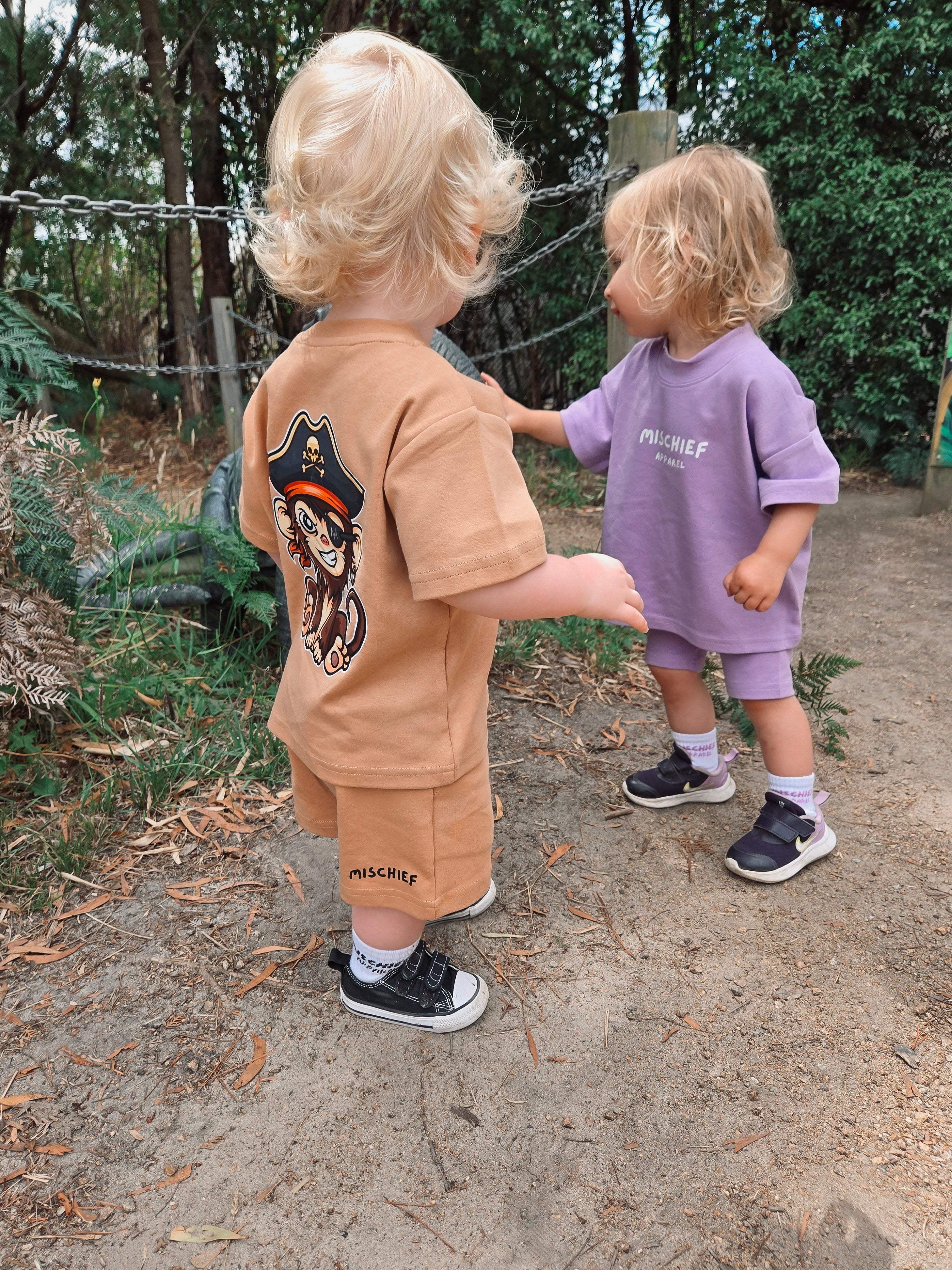 Kids Summer Cow Set - Purple - Mischief Apparel