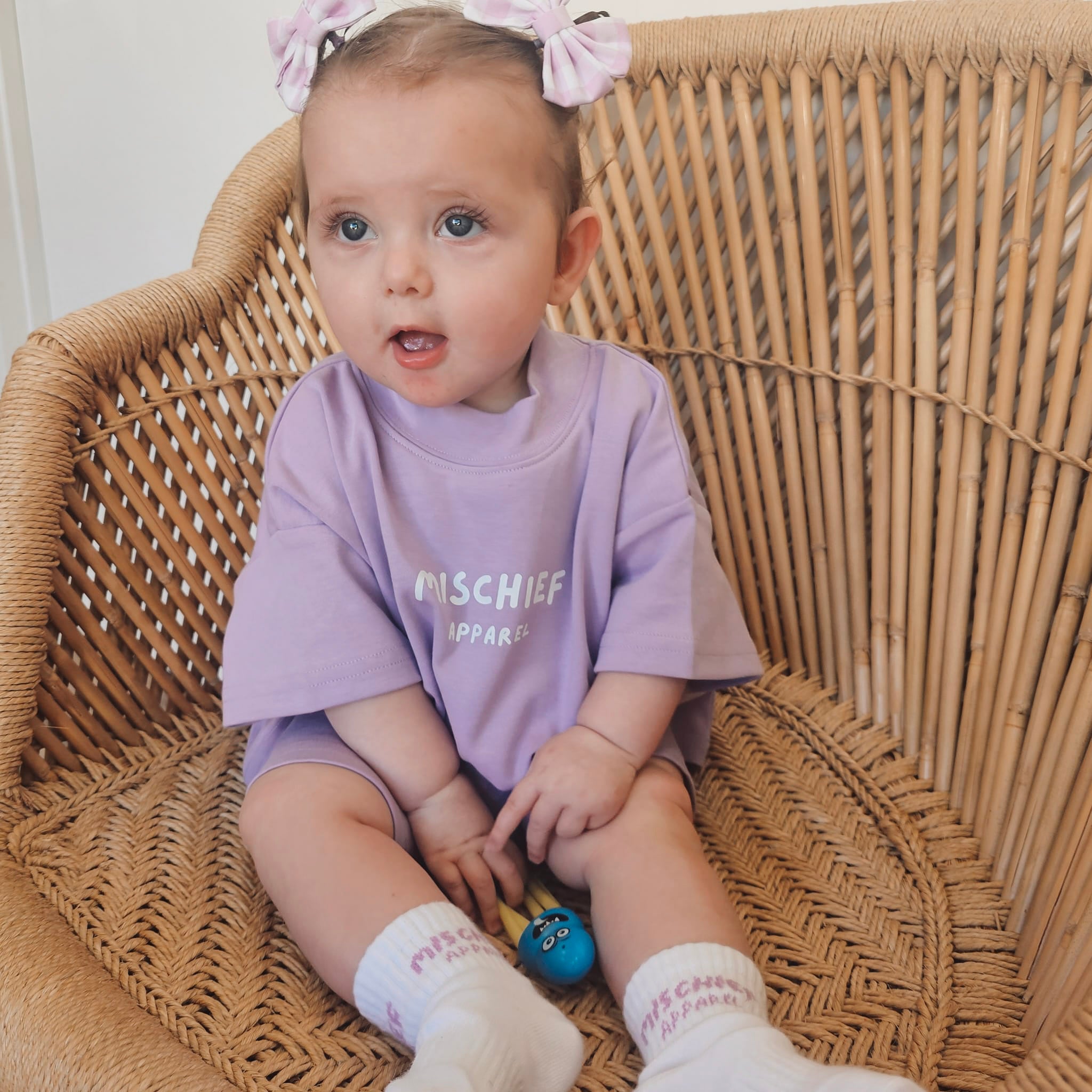 Kids Summer Cow Set - Purple - Mischief Apparel