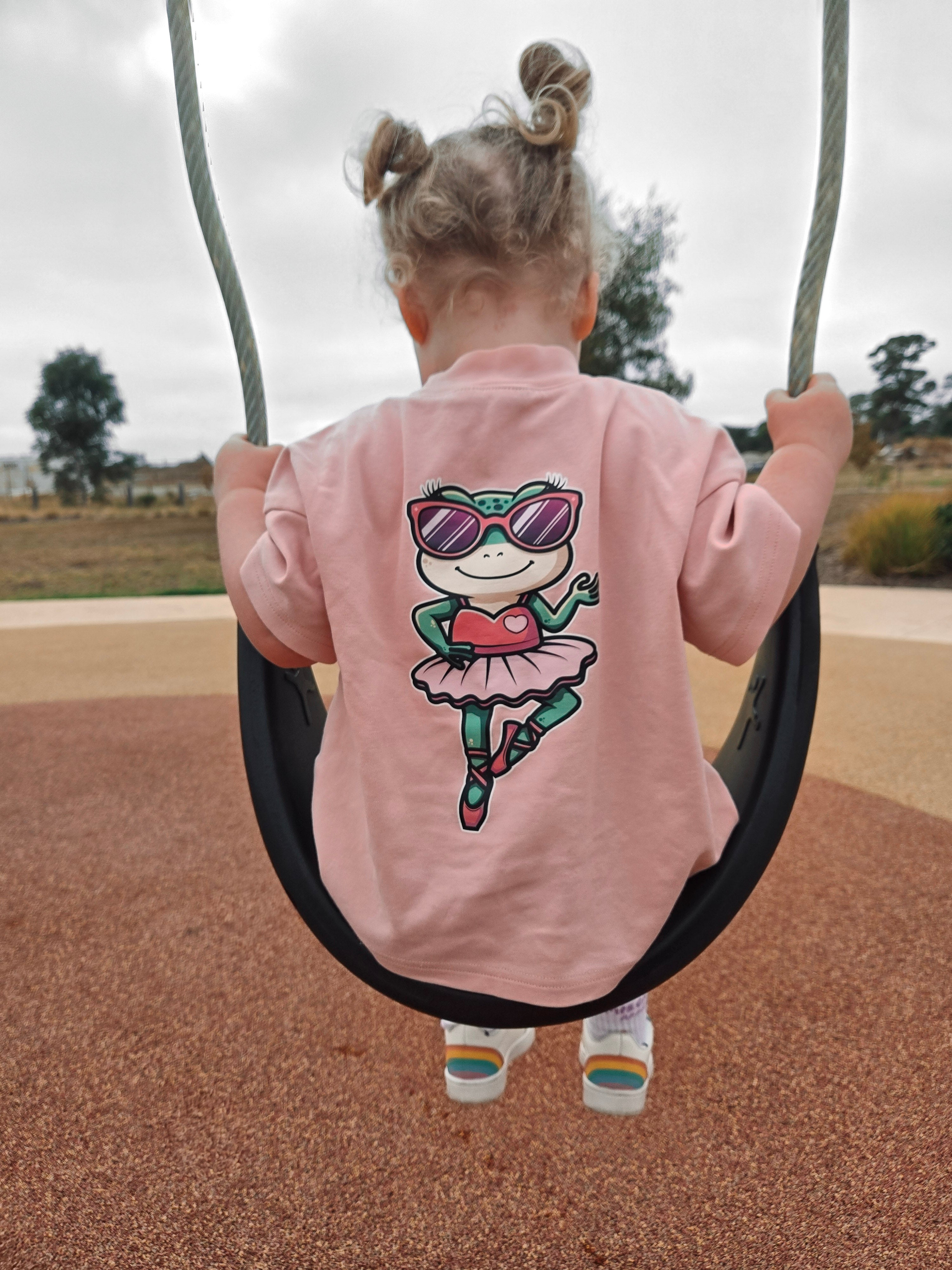 Kids Summer Frog Set - Pink - Mischief Apparel