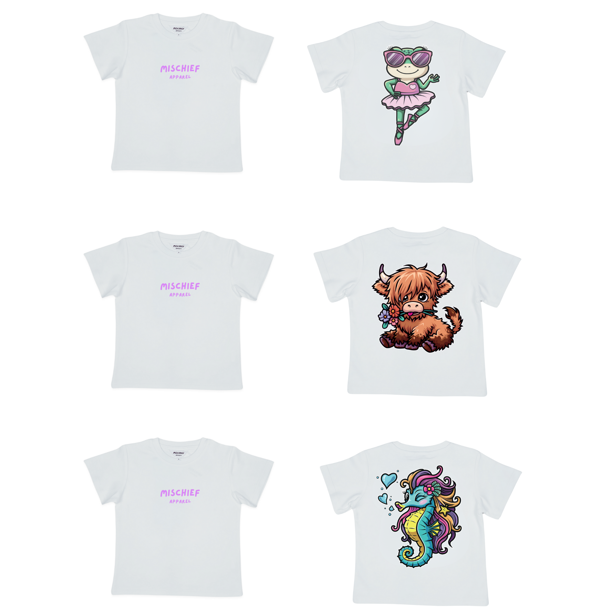 Triple the Sass Character Tee 3-Pack Size 1-4 - Mischief Apparel